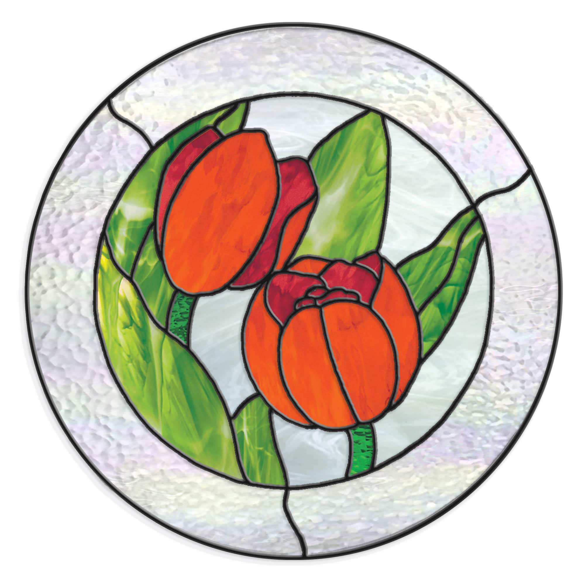 12" Medium Green Hammered Fusible Stained Glass Sheet